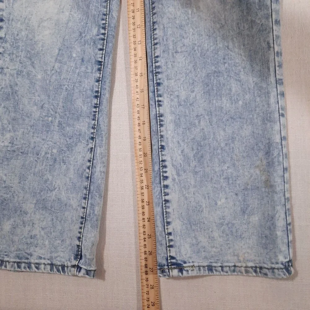 Akademiks Distressed Jeans Size 18 Straight Leg High Rise Acid Wash Stretch - Picture 11 of 15